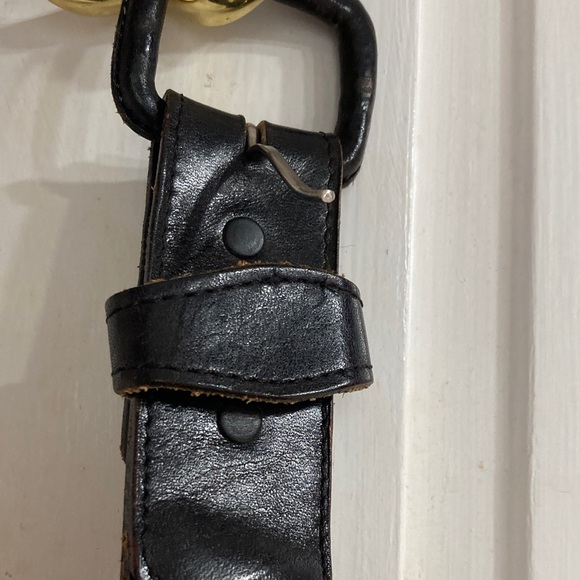 Vintage Pony hair Black and Tan Leather Belt - Picture 2 of 10